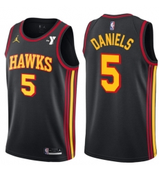 Men Atlanta Hawks #5 Dyson Daniels Black Stitched Swingman Basketball Jersey