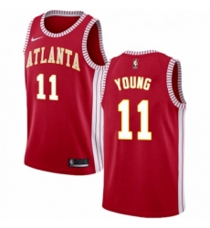 Womens Nike Atlanta Hawks 11 Trae Young Swingman Red NBA Jersey Statement Edition 