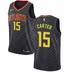 Womens Nike Atlanta Hawks 15 Vince Carter Swingman Black NBA Jersey Icon Edition 