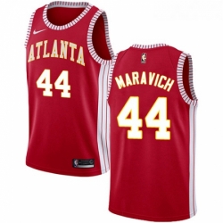 Womens Nike Atlanta Hawks 44 Pete Maravich Authentic Red NBA Jersey Statement Edition