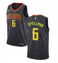 Womens Nike Atlanta Hawks 6 Omari Spellman Swingman Black NBA Jersey Icon Edition 