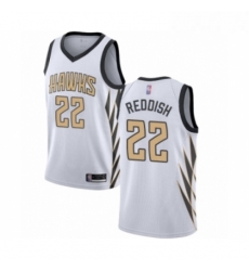 Youth Atlanta Hawks 22 Cam Reddish Swingman White Basketball Jersey City Edition 