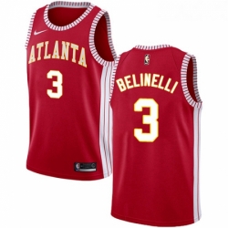 Youth Nike Atlanta Hawks 3 Marco Belinelli Swingman Red NBA Jersey Statement Edition 