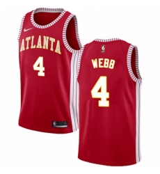 Youth Nike Atlanta Hawks 4 Spud Webb Swingman Red NBA Jersey Statement Edition