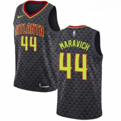 Youth Nike Atlanta Hawks 44 Pete Maravich Authentic Black Road NBA Jersey Icon Edition