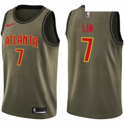 Youth Nike Atlanta Hawks 7 Jeremy Lin Swingman Green Salute to Service NBA Jersey 