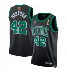 Men Boston Celtics 42 Al Horford Black 2024 Finals Champions Statement Edition Stitched Basketball Jersey
