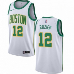 Mens Nike Boston Celtics 12 Terry Rozier Swingman White NBA Jersey City Edition 