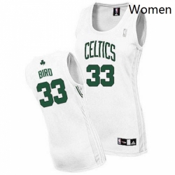 Womens Adidas Boston Celtics 33 Larry Bird Authentic White Home NBA Jersey