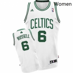 Womens Adidas Boston Celtics 6 Bill Russell Swingman White Home NBA Jersey