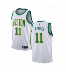 Youth Boston Celtics 11 Enes Kanter Swingman White Basketball Jersey City Edition 