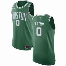 Youth Nike Boston Celtics 0 Jayson Tatum Authentic GreenWhite No Road NBA Jersey Icon Edition 