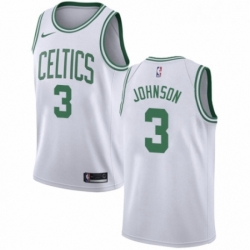 Youth Nike Boston Celtics 3 Dennis Johnson Authentic White NBA Jersey Association Edition