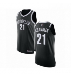 Mens Brooklyn Nets 21 Wilson Chandler Authentic Black Basketball Jersey Icon Edition 