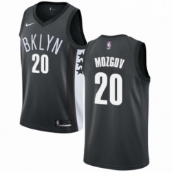 Mens Nike Brooklyn Nets 20 Timofey Mozgov Swingman Gray NBA Jersey Statement Edition