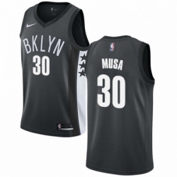 Mens Nike Brooklyn Nets 30 Dzanan Musa Swingman Gray NBA Jersey Statement Edition 