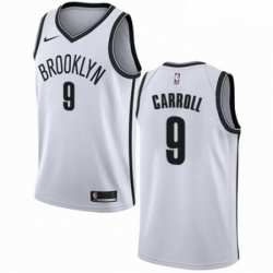 Mens Nike Brooklyn Nets 9 DeMarre Carroll Authentic White NBA Jersey Association Edition 