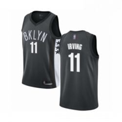 Womens Brooklyn Nets 11 Kyrie Irving Authentic Gray Basketball Jersey Statement Edition 