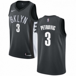 Youth Nike Brooklyn Nets 3 Drazen Petrovic Swingman Gray NBA Jersey Statement Edition