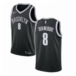 Youth Nike Brooklyn Nets 8 Spencer Dinwiddie Swingman Black NBA Jersey Icon Edition 