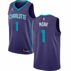 Womens Nike Jordan Charlotte Hornets 1 Malik Monk Swingman Purple NBA Jersey Statement Edition 