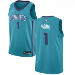 Womens Nike Jordan Charlotte Hornets 1 Malik Monk Swingman Teal NBA Jersey Icon Edition 