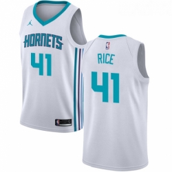 Womens Nike Jordan Charlotte Hornets 41 Glen Rice Swingman White NBA Jersey Association Edition