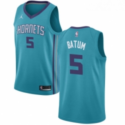 Womens Nike Jordan Charlotte Hornets 5 Nicolas Batum Authentic Teal NBA Jersey Icon Edition