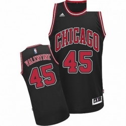 Mens Adidas Chicago Bulls 45 Denzel Valentine Swingman Black Alternate NBA Jersey