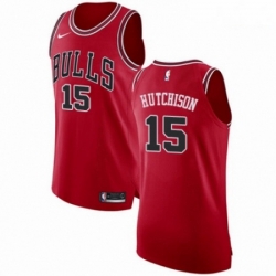 Mens Nike Chicago Bulls 15 Chandler Hutchison Authentic Red NBA Jersey Icon Edition 