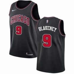 Mens Nike Chicago Bulls 9 Antonio Blakeney Swingman Black NBA Jersey Statement Edition 