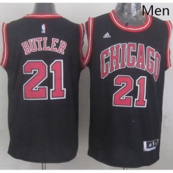 Revolution 30 Bulls 21 Jimmy Butler Black Stitched NBA Jersey