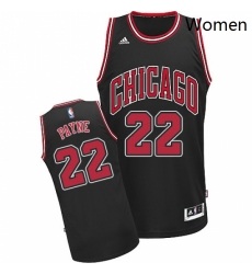 Womens Adidas Chicago Bulls 22 Cameron Payne Swingman Black Alternate NBA Jersey