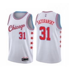 Youth Chicago Bulls 31 Tomas Satoransky Swingman White Basketball Jersey City Edition 