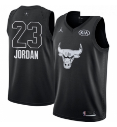 Youth Nike Chicago Bulls 23 Michael Jordan Swingman Black 2018 All Star Game