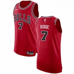 Youth Nike Chicago Bulls 7 Toni Kukoc Authentic Red Road NBA Jersey Icon Edition
