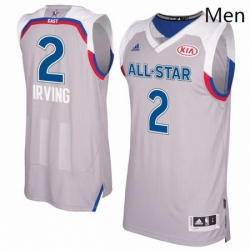 Mens Adidas Cleveland Cavaliers 2 Kyrie Irving Swingman Gray 2017 All Star NBA Jersey