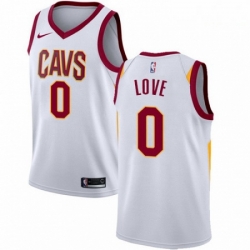 Mens Nike Cleveland Cavaliers 0 Kevin Love Swingman White Home NBA Jersey Association Edition