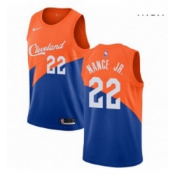 Mens Nike Cleveland Cavaliers 22 Larry Nance Jr Swingman Blue NBA Jersey City Edition 