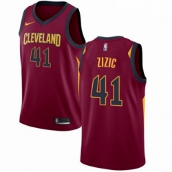 Mens Nike Cleveland Cavaliers 41 Ante Zizic Swingman Maroon NBA Jersey Icon Edition 