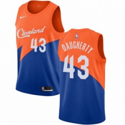 Mens Nike Cleveland Cavaliers 43 Brad Daugherty Swingman Blue NBA Jersey City Edition
