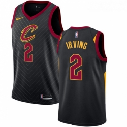 Womens Nike Cleveland Cavaliers 2 Kyrie Irving Authentic Black Alternate NBA Jersey Statement Edition