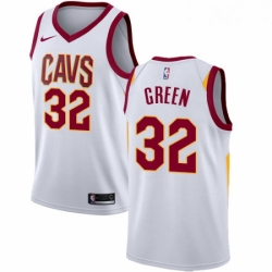 Womens Nike Cleveland Cavaliers 32 Jeff Green Authentic White Home NBA Jersey Association Edition 