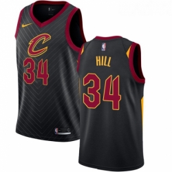 Womens Nike Cleveland Cavaliers 34 Tyrone Hill Authentic Black Alternate NBA Jersey Statement Edition