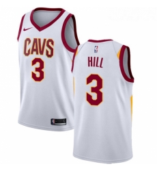 Youth Nike Cleveland Cavaliers 3 George Hill Authentic White NBA Jersey Association Edition 