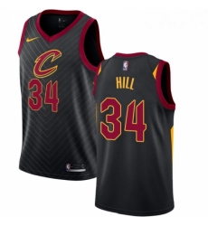 Youth Nike Cleveland Cavaliers 34 Tyrone Hill Swingman Black Alternate NBA Jersey Statement Edition