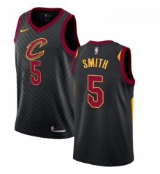 Youth Nike Cleveland Cavaliers 5 JR Smith Authentic Black Alternate NBA Jersey Statement Edition