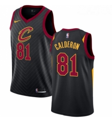 Youth Nike Cleveland Cavaliers 81 Jose Calderon Authentic Black Alternate NBA Jersey Statement Edition 