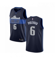 Womens Dallas Mavericks 6 Kristaps Porzingis Authentic Navy Blue Basketball Jersey Statement Edition 