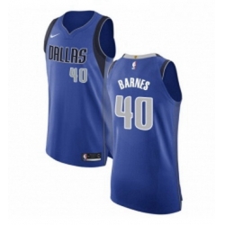 Womens Nike Dallas Mavericks 40 Harrison Barnes Authentic Royal Blue Road NBA Jersey Icon Edition